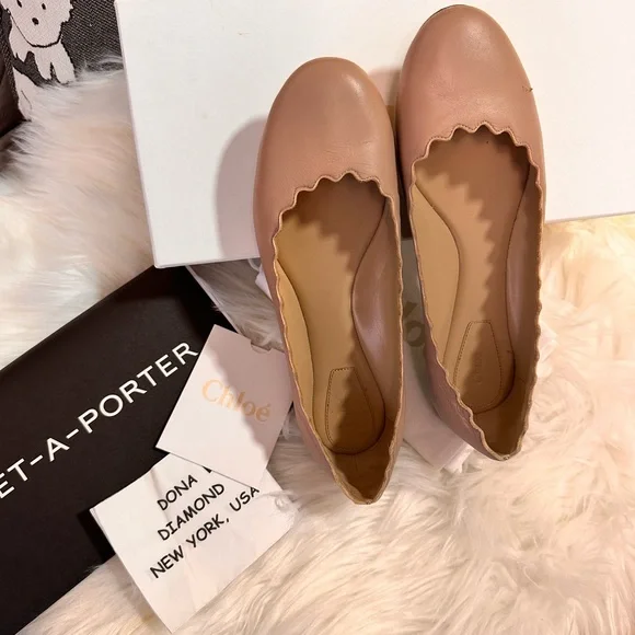 CHLOE Women's Lauren Ballet Flats 💯 Authentic
